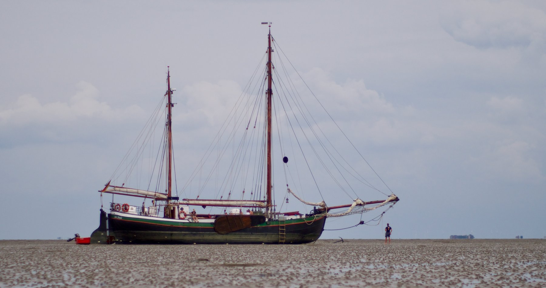 Die Windsbraut im Watt vor Langeneß